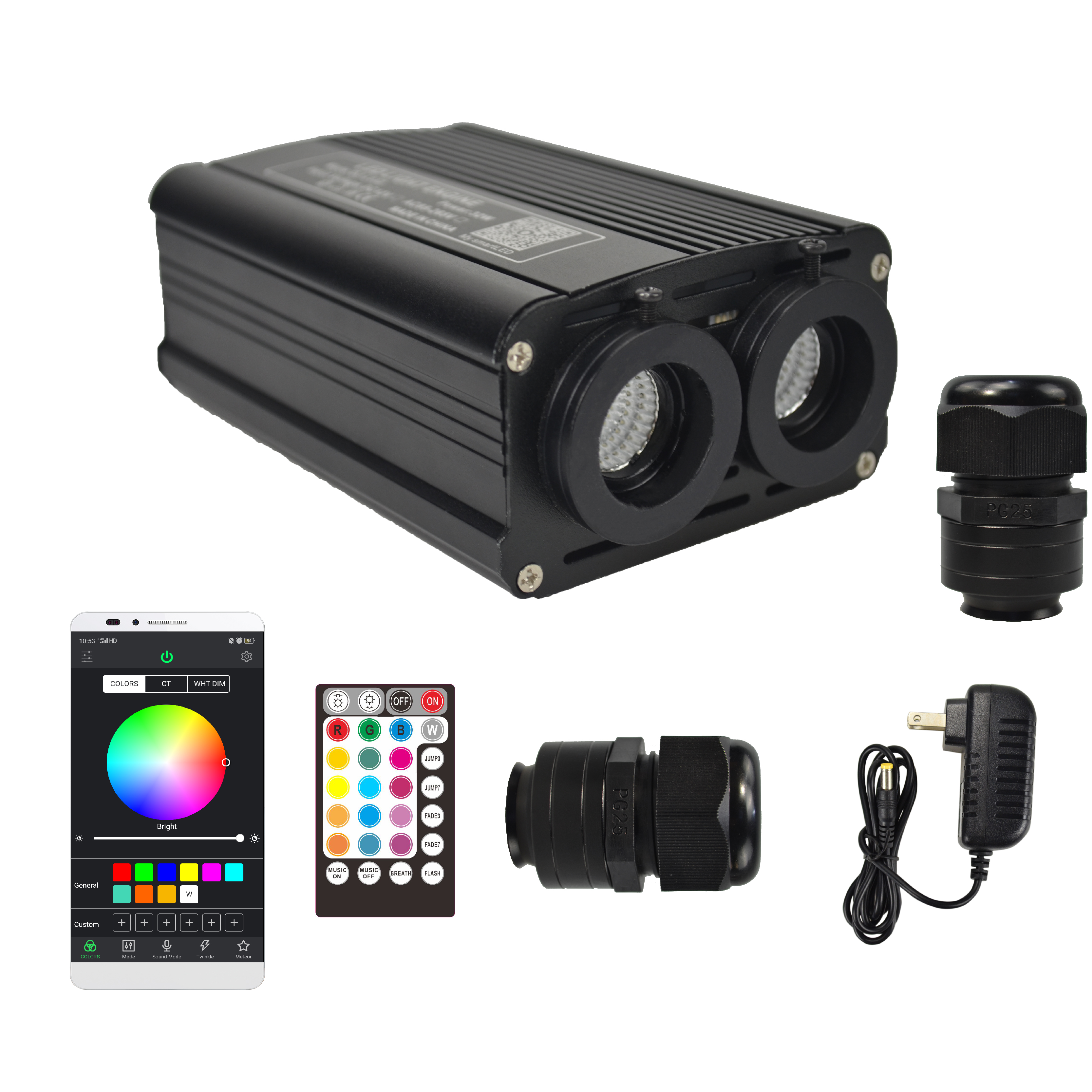32W Dual Head RGBW LED Light Source